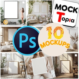 10 PSD AND JPEG Wall frame mockup,Mockup Bundle, Empty Wall Mockup Bundle,psd Wall Mockup Frame, psdFrames Bundle,Editable Photoshop psd
