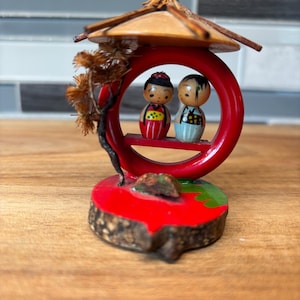 Miniature Kokeshi Dolls, Vintage Japanese Wooden Kokeshi, Hand Made Folk Art From Japan