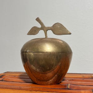 Brass Apple Trinket Box