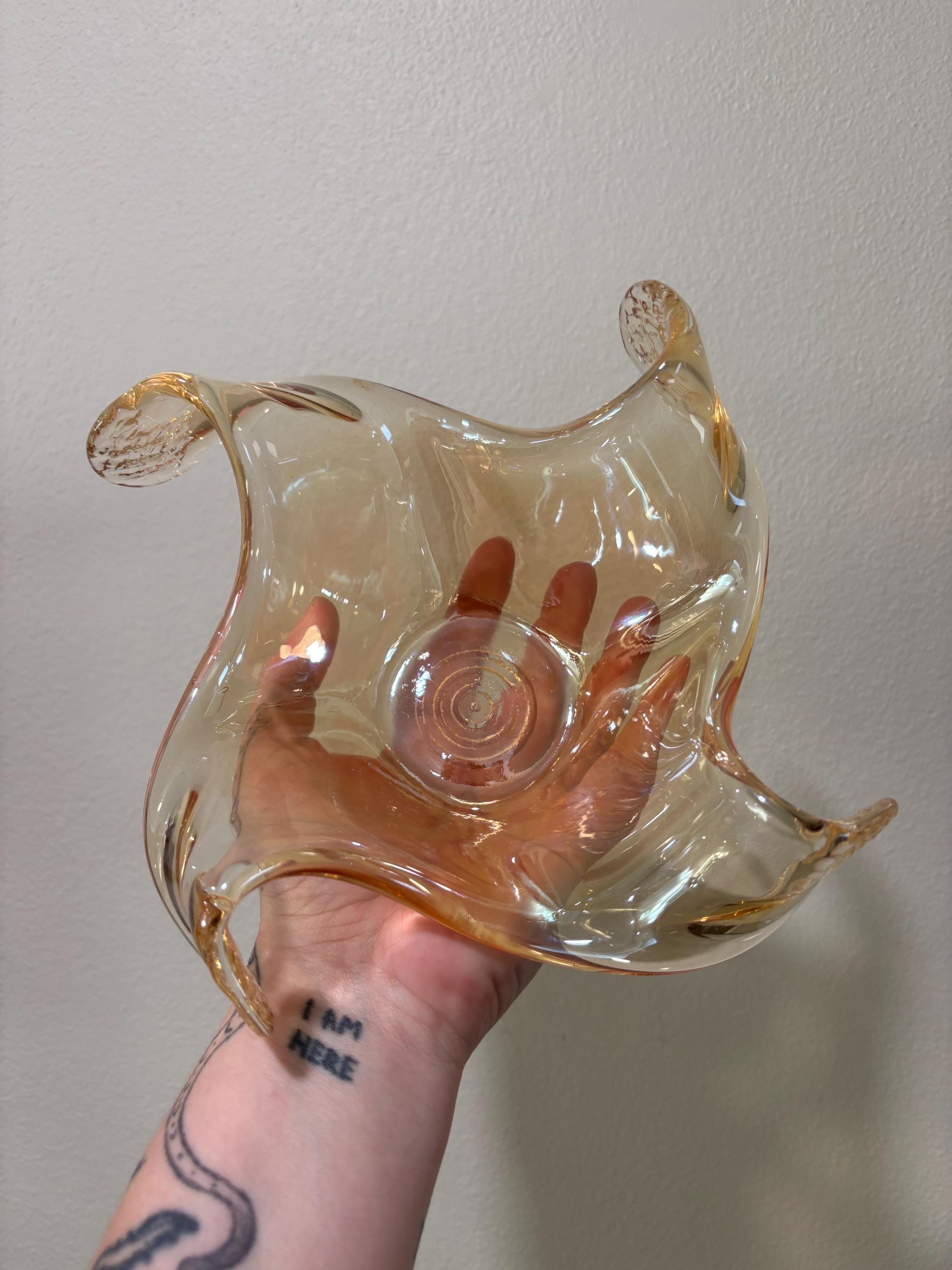 8インチ ヴィンテージ フェントンスタイル 虹色キャンディディッシュ