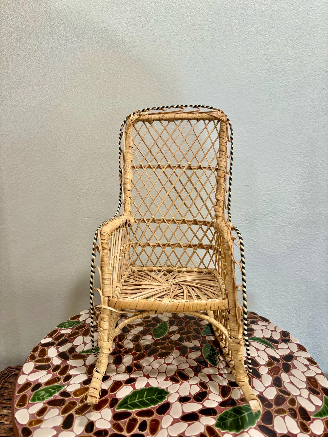 Vintage Mini Wicker Chair - Etsy