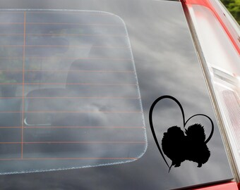 Pomeranian Heart Silhouette Decal