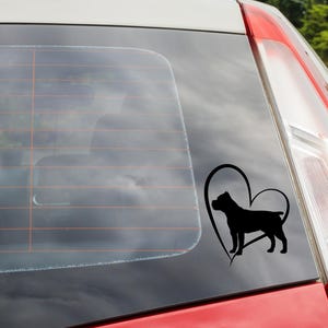 Cane Corso Heart Silhouette Decal