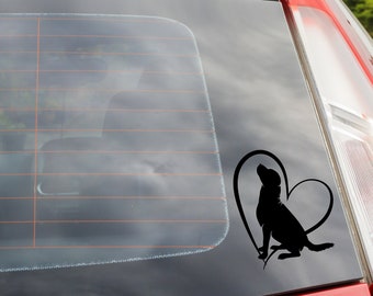 Labrador Retriever Heart Silhouette Decal