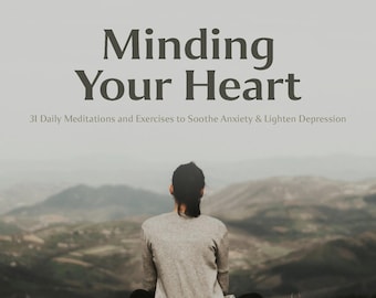 31-Day Anxiety and Depression Workbook | Printable Self-Care Journal, Daily Meditations and Emotional Health Exercises (PDF)