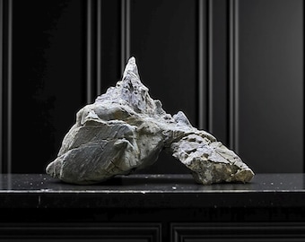 Mountain Inspired Natural Stone Sculpture – Handmade Luxury Art Object for Modern Interior
