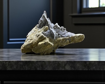 Handmade Natural Stone Mountain Sculpture – Rustic Luxury Art Object for Home & Office