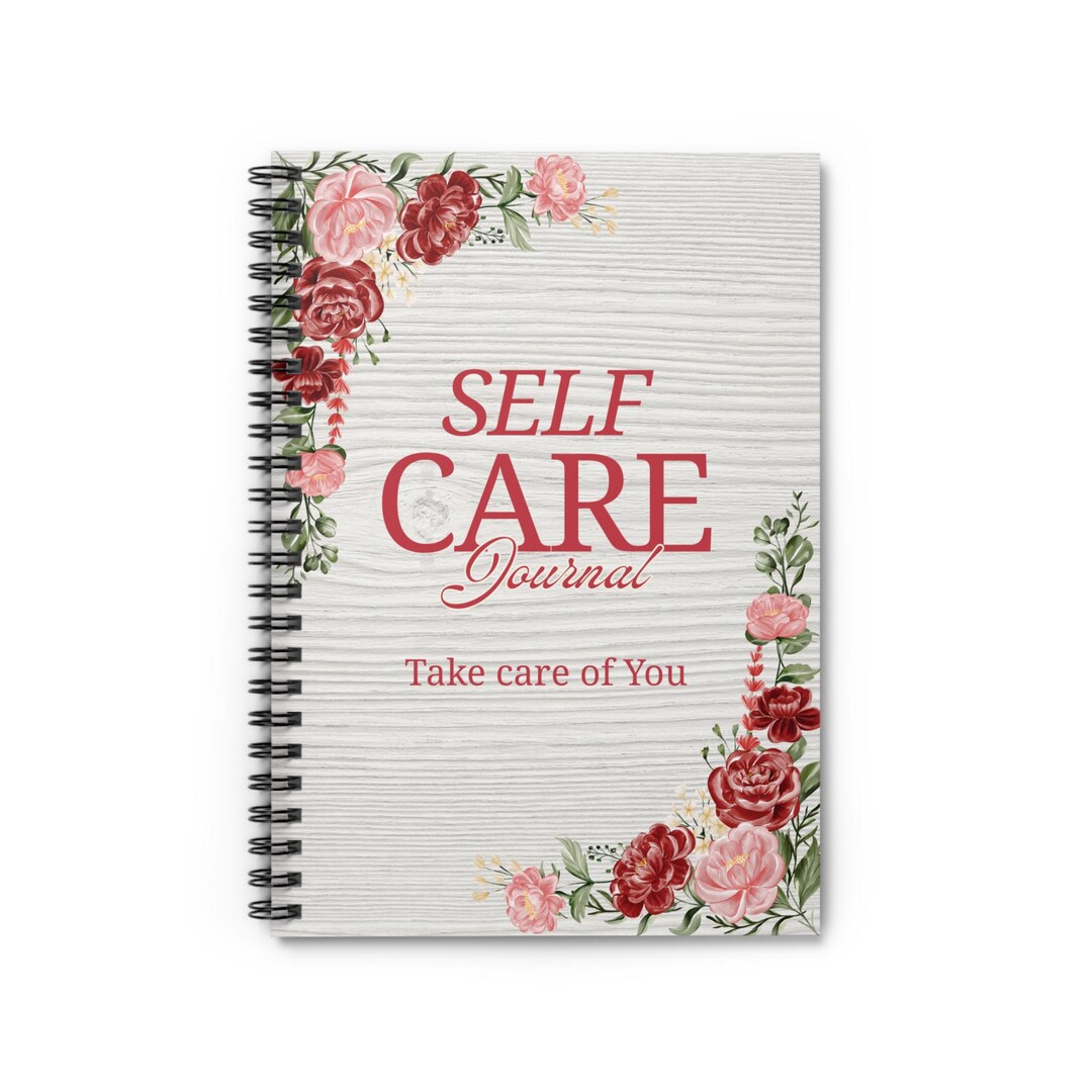 Self Care Journal Spiral Notebook | Floral Cover, Ruled Lined Pages, Goal Setting and Reflection ...