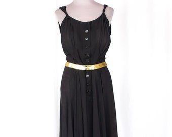 Fred A Block Original Black 40s Dress