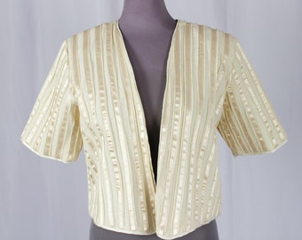 1980s Cream Ribbon Bolero Jacket by Armando's