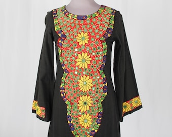 Pakistani Embroidered Mirror Maxi Dress