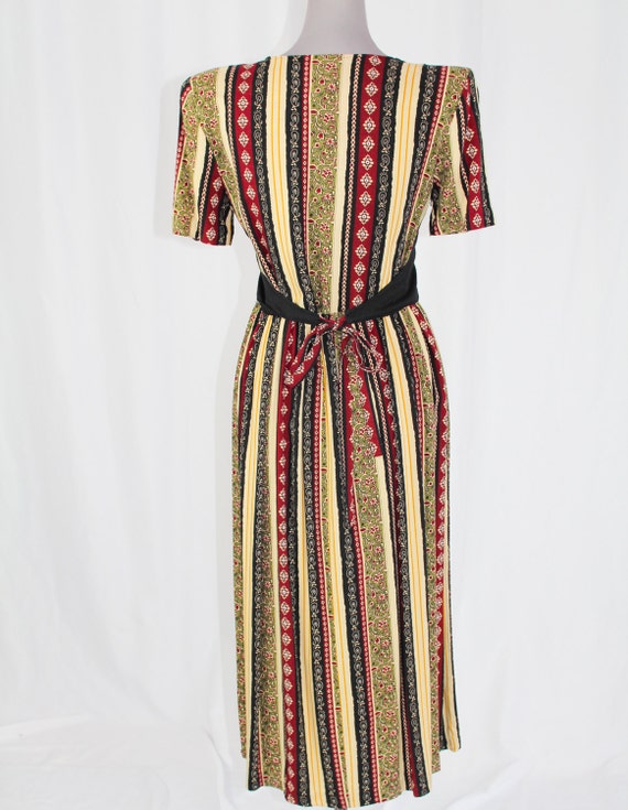 1980s Striped Dress with Vest - image 5