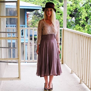 50s TAUPE COCKTAIL DRESS-Neiman Marcus