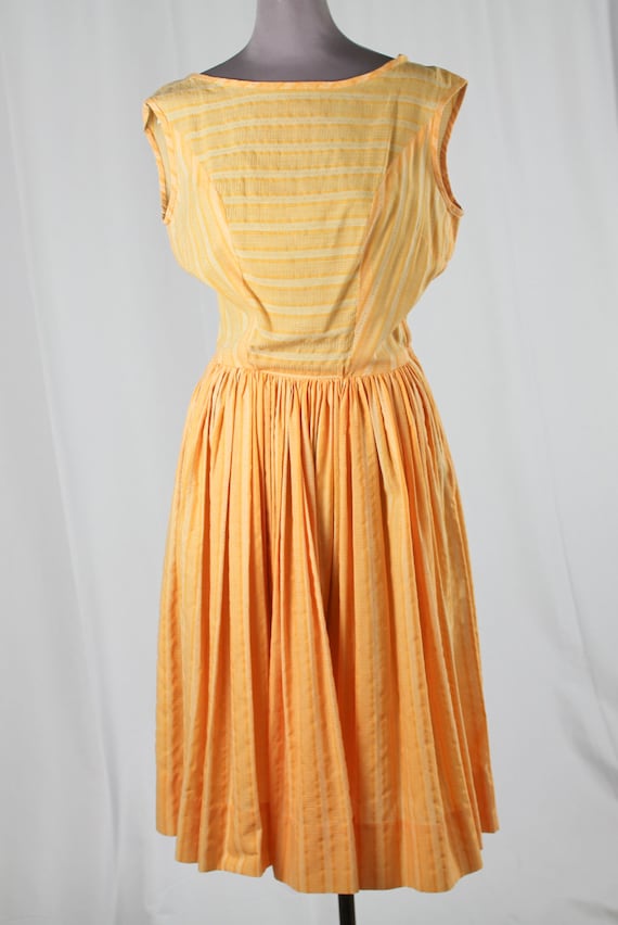 60s Orange Sleeveless Dress