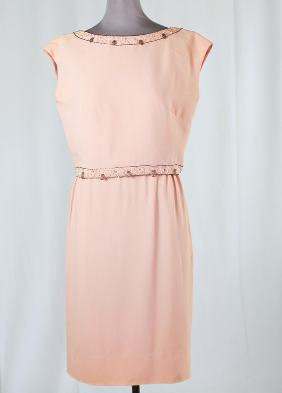 Haroni 60s Pink Beaded Dress