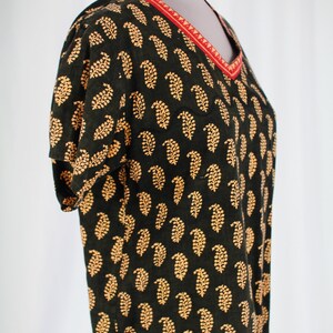 Black Cotton Ethnic Blouse image 3