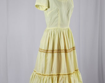 50s Pale Yellow Patio Dress