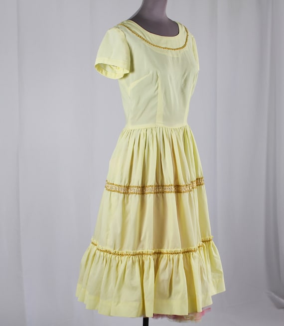 50s Pale Yellow Patio Dress