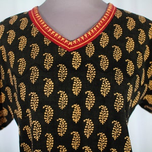 Black Cotton Ethnic Blouse image 2