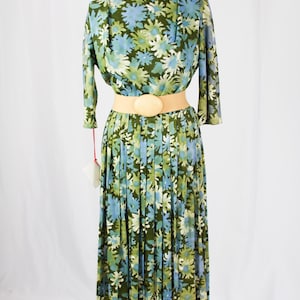 1950-60s Floral Pleated Day Dress