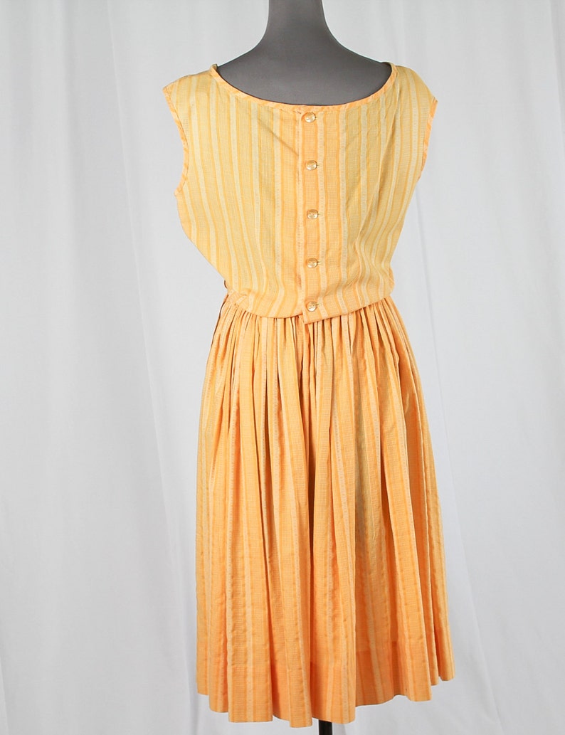 60s Orange Sleeveless Dress image 4