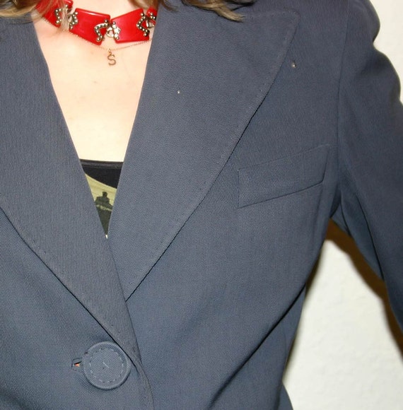 1940s Blue Grey GABARDINE JACKET - image 2