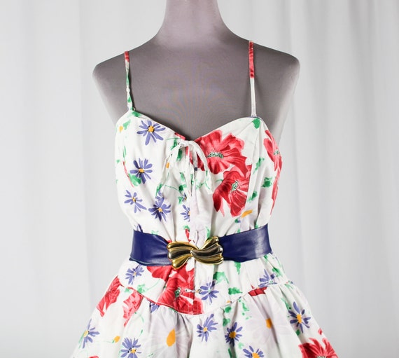 80S FLIRTY FLORAL FROCK - image 3