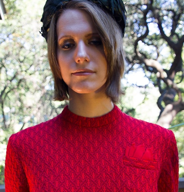 Vintage Red Knit Dress