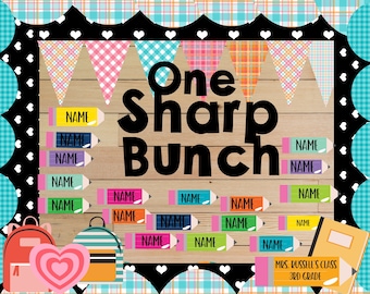 Back to School Bulletin Board: One Sharp Bunch (Digital Download)