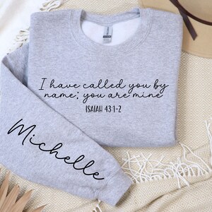 Custom Bible Verse Sweatshirt, Custom Name Christian Apparel, Inspirational Scripture Sweatshirt, Faith-Based Cozy Wear