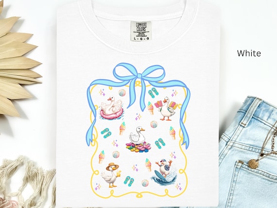 Summer Goose T-Shirt | Pastel Beach Vacation Tee