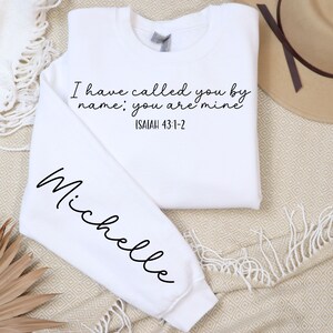 Christian Bible Verse Sweatshirt, Custom Name Christian Apparel, Inspirational Scripture Sweatshirt, Faith-Based Cozy Wear