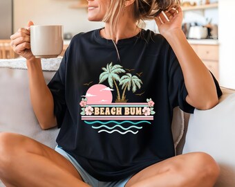 Beach Bum T-Shirt: Summer Vacation Vibes, US Cotton Tee