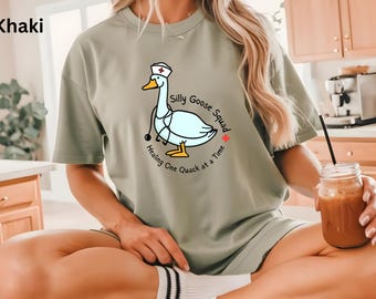 Funny Nurse Silly Goose Squad T-Shirt, Comfort Colors RN Tee
