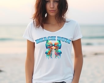 Beach Bum Shirt with Bow: Summer Vacation Tee