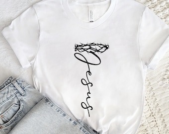 Crown of Thorns Jesus T-Shirt: Christian Faith Apparel
