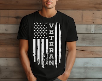 Distressed American Flag Veteran T-Shirt: Unisex Patriotic Tee