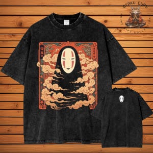 No Face T-shirt, Spirited Away T-shirt, Japanese Animation Tee, Anime Shirt, Character Design Tee, Anime Fan Gift, Geeky Anime Shirt