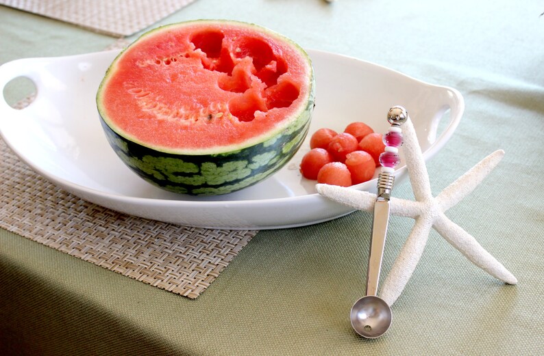 DIY Beadable Melon Baller Fruit Spoon in Stainless Steel Etsy