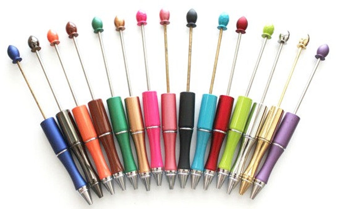 18 Beadable Ballpoint Pen Making Blanks |Includes Assorted Pen Blanks, Ink  Refills, and Packaging for Finished Pens | DIY Beaded Pens | School or