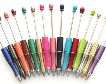 Metal Beadable Pen/beadable Pens/Add-A-Bead Pens - (1 Pen)