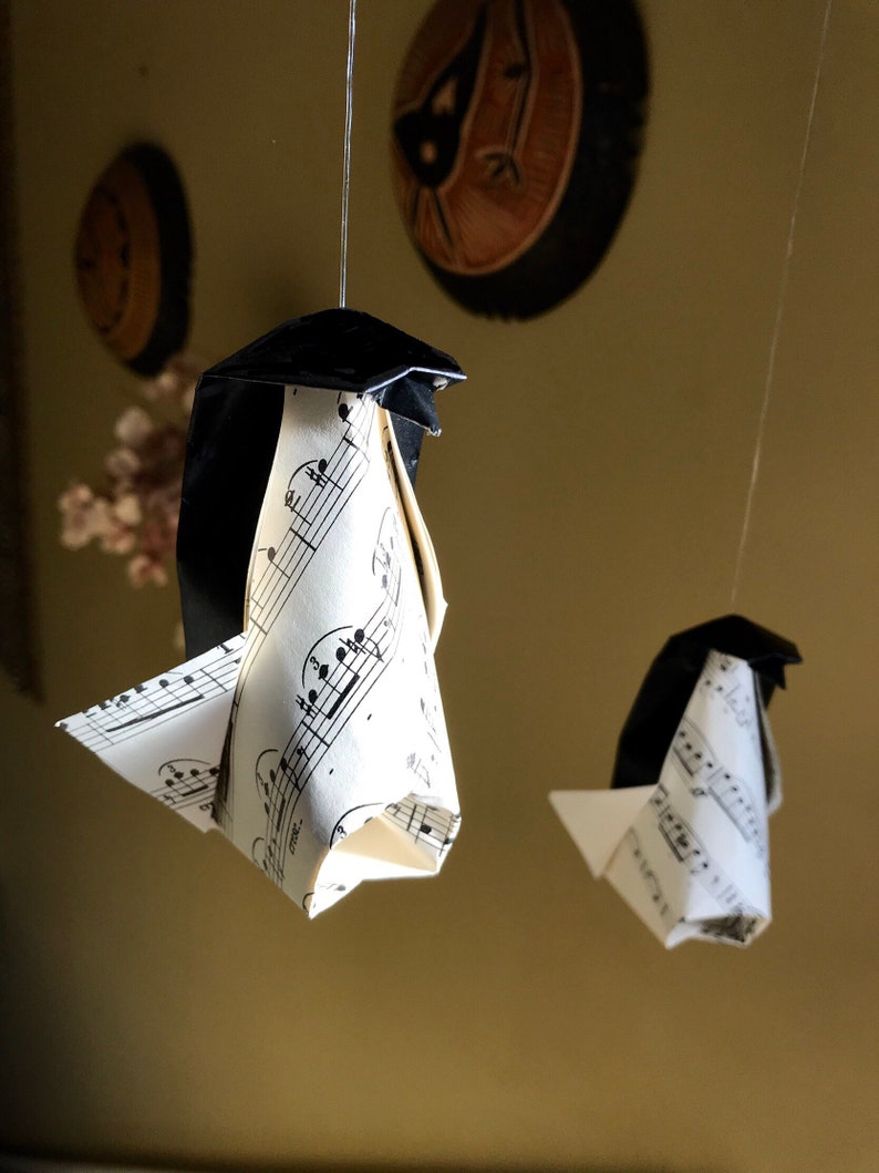 Musical Origami Penguin Mobile image 1