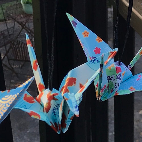 A shops Set Of 30 Origami Crane Ornaments for Margaret A.