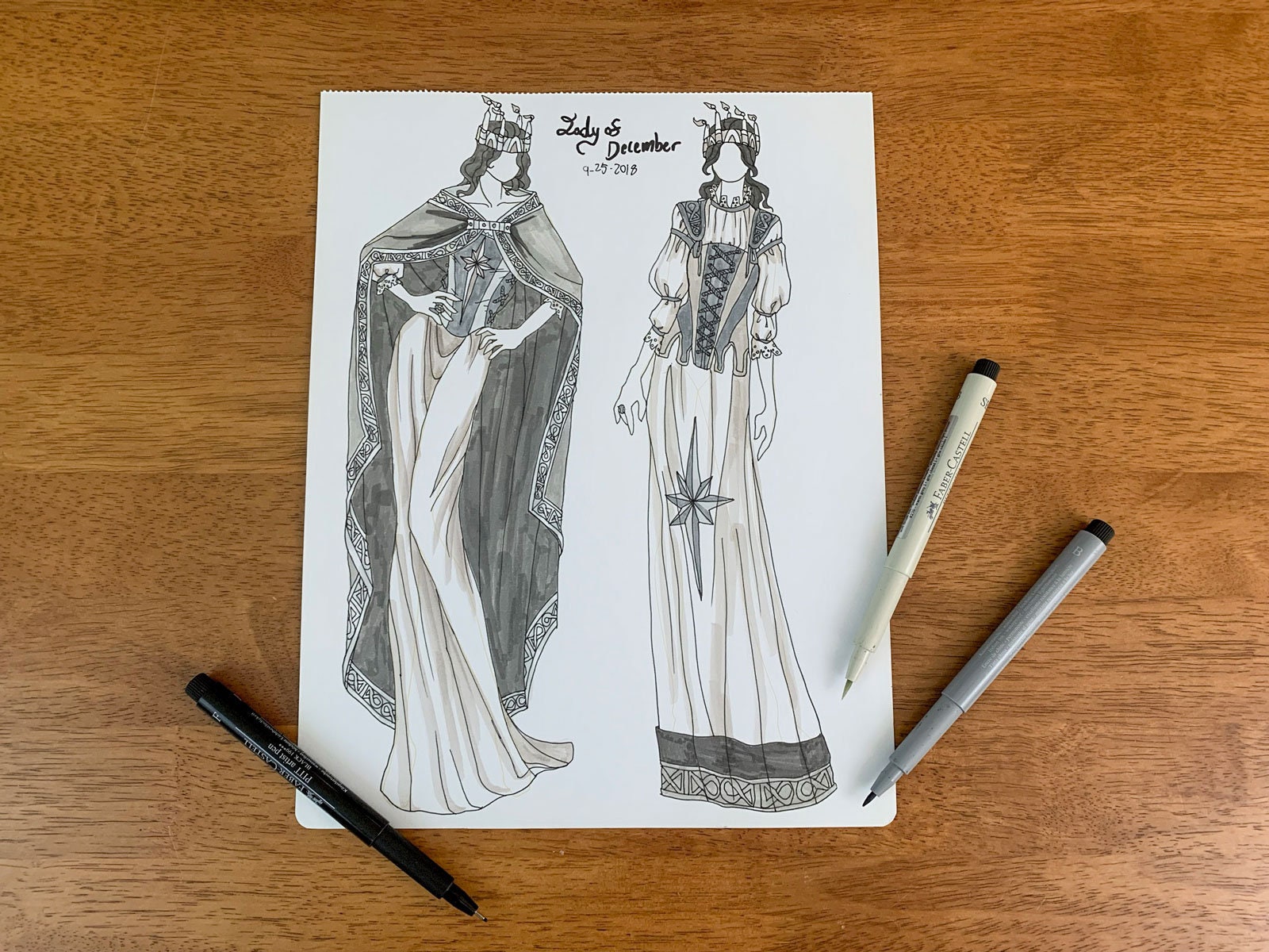 Original Art Fashion Illustration Zeichnung Lady of Original Art Fashion Illustration Zeichnung Lady of