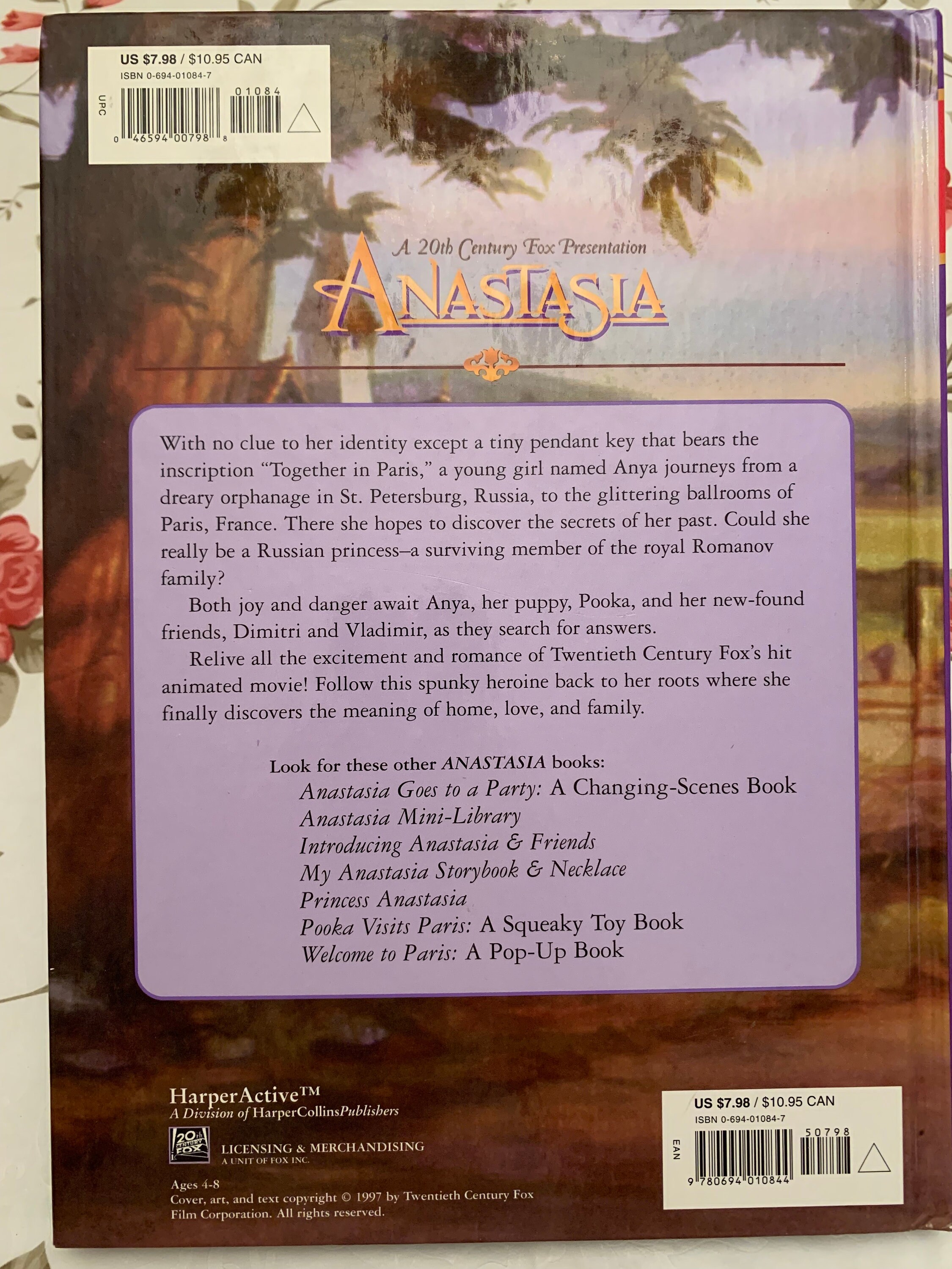 20th Century Fox Presentation Anastasia Book Etsy