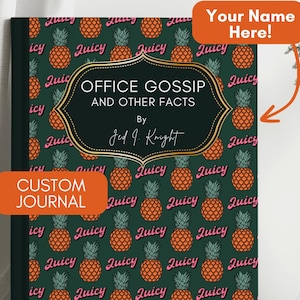 Büro Klatsch und andere Fakten Lustiges Notizbuch | Benutzerdefiniertes Notizbuch | Personalisiertes Journal | Neuer Job Geschenk | Tausendjähriges Geschenk | Schwarzer Humor Geschenk