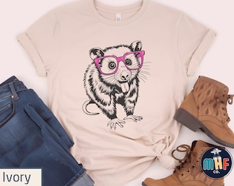 Camiseta de zarigüeya linda / Camiseta desquiciada / Camiseta de colores cómodos / Camiseta de zarigüeya / Camiseta de humor vanguardista / Camiseta de zarigüeya / Camiseta de zarigüeya