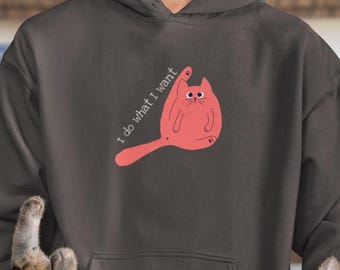 Sweat à capuche amusant pour amoureux des chats - Cadeau unisexe confortable pour propriétaire d'animal