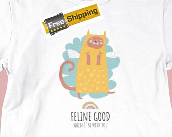 T-shirt pour amoureux des chats, cadeau félin pour la Saint-Valentin