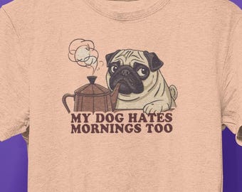 Mon chien déteste le roquet matins trop t-shirt de Zazzle.be Liste d'envies Vous avez des idées ? Illustration vintage de percolateur